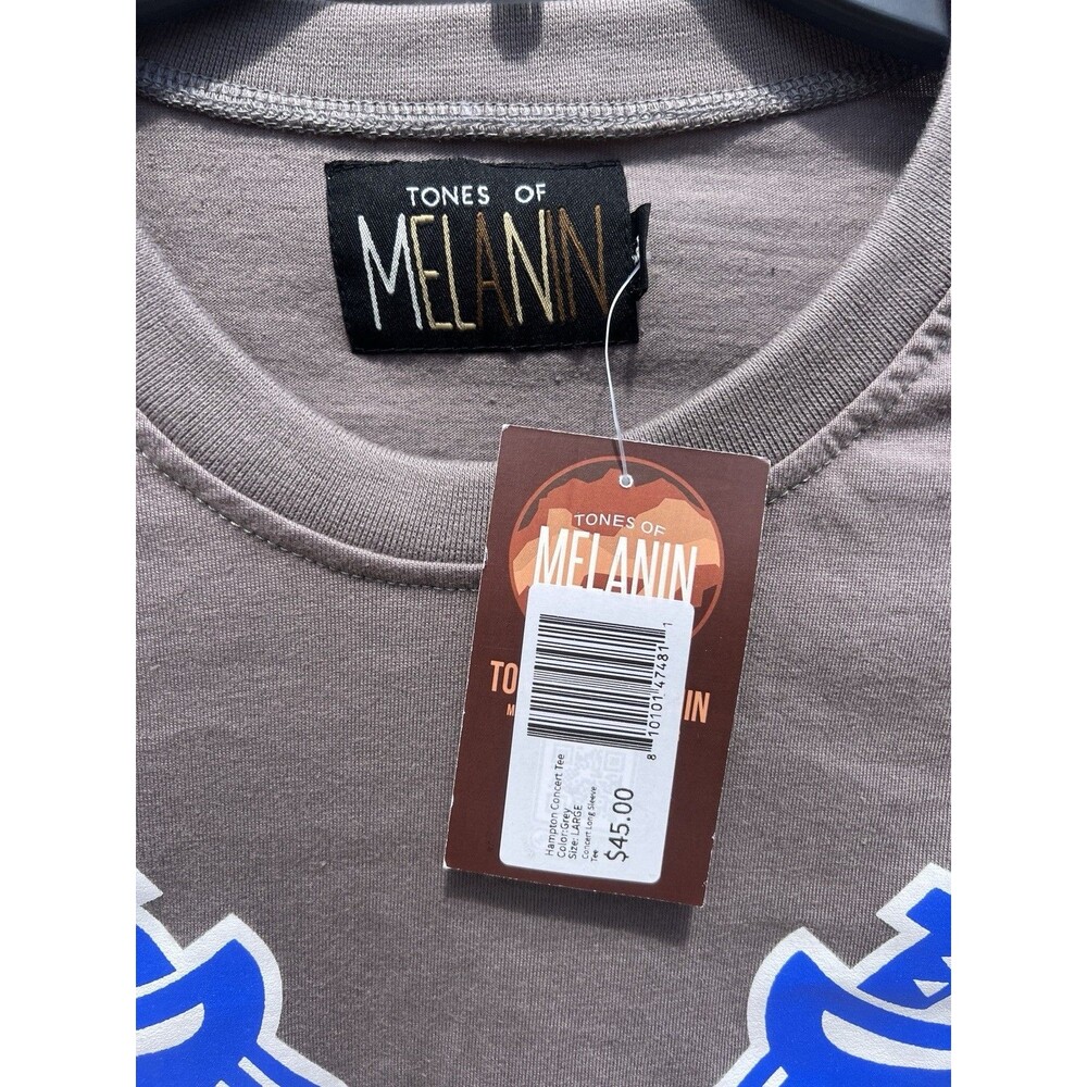 Hampton Pirates T-Shirt - Tones Of Melanin Long Sleeve Size Large New 45$ - Picture 3 of 5